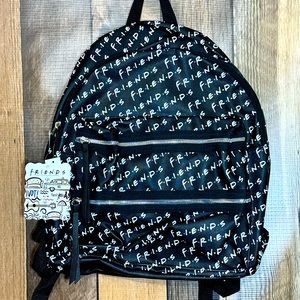 Warner Bros. Friends Black Printed Backpack